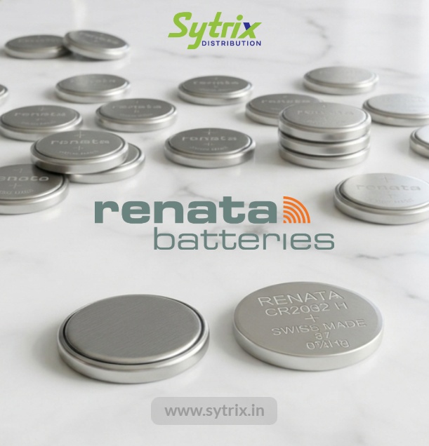 Swiss-engineered Renata silver oxide and lithium coin cell batteries from Sytrix Distribution