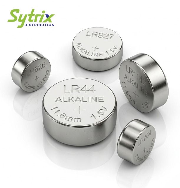 Premium alkaline button cell batteries from Sytrix Distribution India
