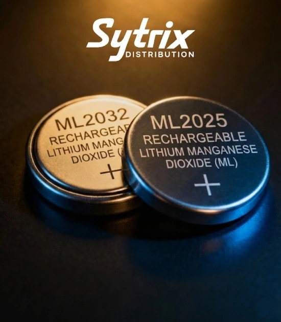 Sytrix Distribution rechargeable ML coin battery advantages: eco-friendly, long cycle life, and reliable performance