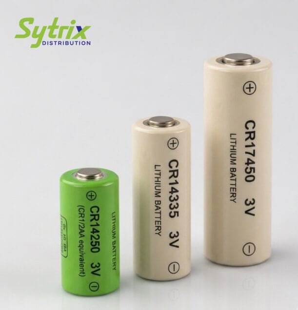 Cylindrical lithium manganese dioxide CR batteries from Sytrix Distribution India
