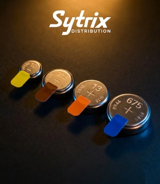 Sytrix Distribution hearing aid battery advantages: clear sound, long life, and reliability for all hearing aid types.
