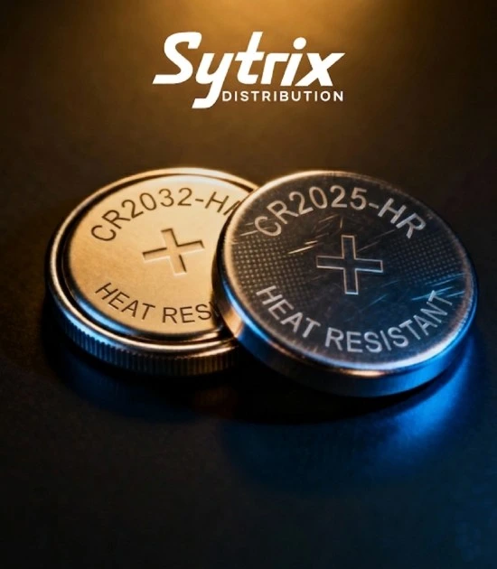 Sytrix Distribution heat resistant CR coin battery advantages: high-temperature performance, automotive-grade reliability