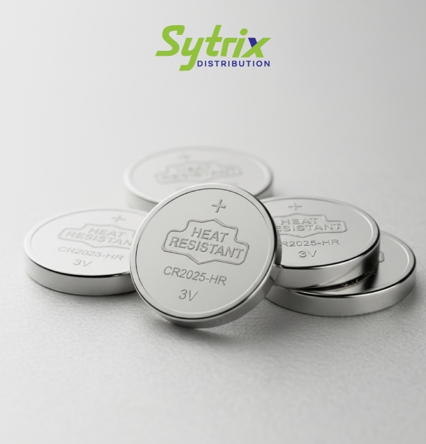 Heat resistant lithium manganese dioxide CR batteries for TPMS automotive sensors India Sytrix Distribution