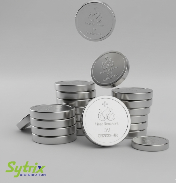 Heat resistant CR coin cell batteries li-mno2 3v high temperature automotive TPMS Sytrix Distribution India