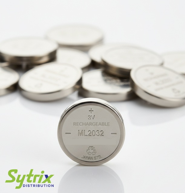 ML rechargeable coin cell batteries (Li-Al/MnO2) 3V collection by Sytrix Distribution
