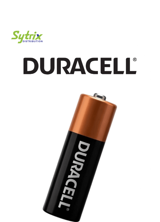 Genuine Duracell alkaline and lithium batteries supplied by Sytrix Distribution in Delhi, India