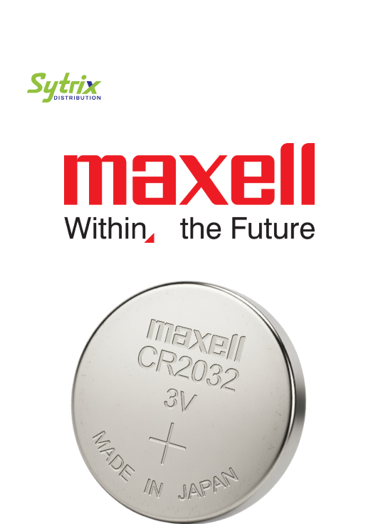 A range of genuine Maxell batteries supplied by Sytrix Distribution in Delhi, India.