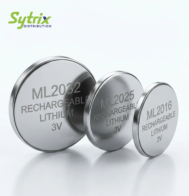 ML2032 ML2016 rechargeable lithium coin batteries Sytrix Delhi India