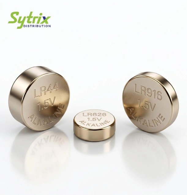 Alkaline button batteries LR44 LR357 LR626 reliable power Sytrix Delhi